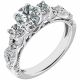 G-H Diamond 3 Stone Fine Infinity Wedding Ring 14K Gold