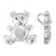 Diamond Charm Teddy Bear Kids Pendent Necklace  18 Inch Chain 14K Gold