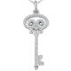 Love Charms Crown Key Pendant Necklace With 18