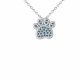 0.26 Carat Blue Diamond PawPrint Pendant Necklace Chain 14K Gold