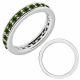 Green Real Diamond Traditional Eternity Band Ring 14K Gold