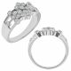 G-H Diamond Bubbles Eternity Wedding Bridal Fancy Ring 14K Gold