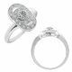 G-H Diamond Oval Shape Fancy Engagement Bridal Ring 14K Gold