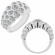 G-H Diamond Bubbles Eternity Fancy Engagement Ring 14K Gold
