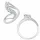 G-H Diamond Fancy Journey Engagement Bridal Women Ring 14K Gold