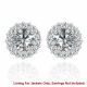 White Diamond Earrings Jackets 4 MM 0.5 Total Carat Weight 14K Gold 1 Pt
