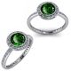 Emerald GemStone Halo Engagement Fine Ring 14K Gold