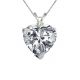 Diamond Heart Cubic Zirconia Gemstone Pendant 14K Gold
