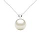 Freshwater Cultured Pearl Solitaire Pendant Nacklace 18  Inch Chain 14K Gold