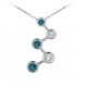 Blue SI2 Diamond Journey Necklace 1 Inch Chain 14K Gold