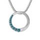 Blue I1 Diamond Circle Journey Necklace Chain 14K Gold