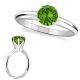 Peridot GemStone Solitaire Fine 14K Gold Promises Ring
