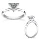 Triangle Diamond Wedding Bridal Solitaire Ring Set