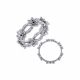 Black Diamond Designer Flower Bezel Fancy Marriage Ring 14K Gold