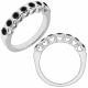 Black Diamond Engagement Bridal Women Unisex Bezel Ring 14K Gold