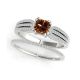 Champagne Diamond Zest Princess Solitaire Ladies Ring Band 14K Gold