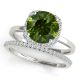 Green Diamond Beautiful Square Anniversary Ring Band 14K Gold