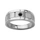 0.15 Carat Black Diamond Mounting Lovely Promise Mens Ring Band 14K Gold
