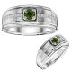 0.55 Carat Green Diamond Unique Designer Mens Engagement Ring 14K Gold