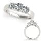 G-H Diamond Classically Style Solitaire Ladies Ring 14K Gold