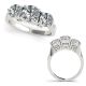 2 Carat G-H Diamond Lovely Three Stone Round Wedding Ring 14K Gold