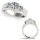 G-H Diamond Unique Channel Set Solitaire Bridal Ring 14K Gold