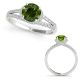 1.5 Carat Green Diamond Precious Designer Solitaire Promise Ring 14K Gold