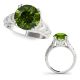 0.25 Carat Green Diamond Unique Round Shank Design Bridal Ring 14K Gold