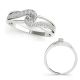 0.25 Carat G-H Diamond Fancy Solitaire Engagement Promise Ring 14K Gold