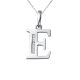 Alphabet Letter E Name Initial Diamond Pendant 14K Gold