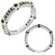 Green Real G-H Diamond Antique Designer Eternity Band Ring 14K Gold