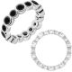Black Real Diamond Bubbles Antique Eternity Band Ring 14K Gold