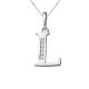 Alphabet Letter L Name Initial Diamond Pendant 14K Gold